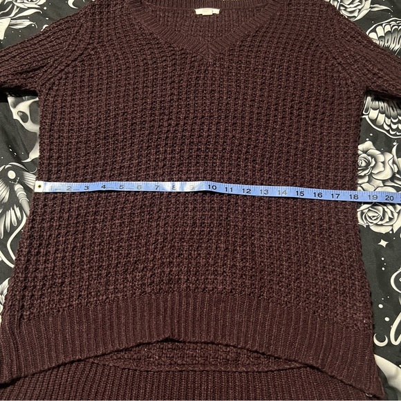 Burgundy Knit Sweater, Small - Picture 7 of 7